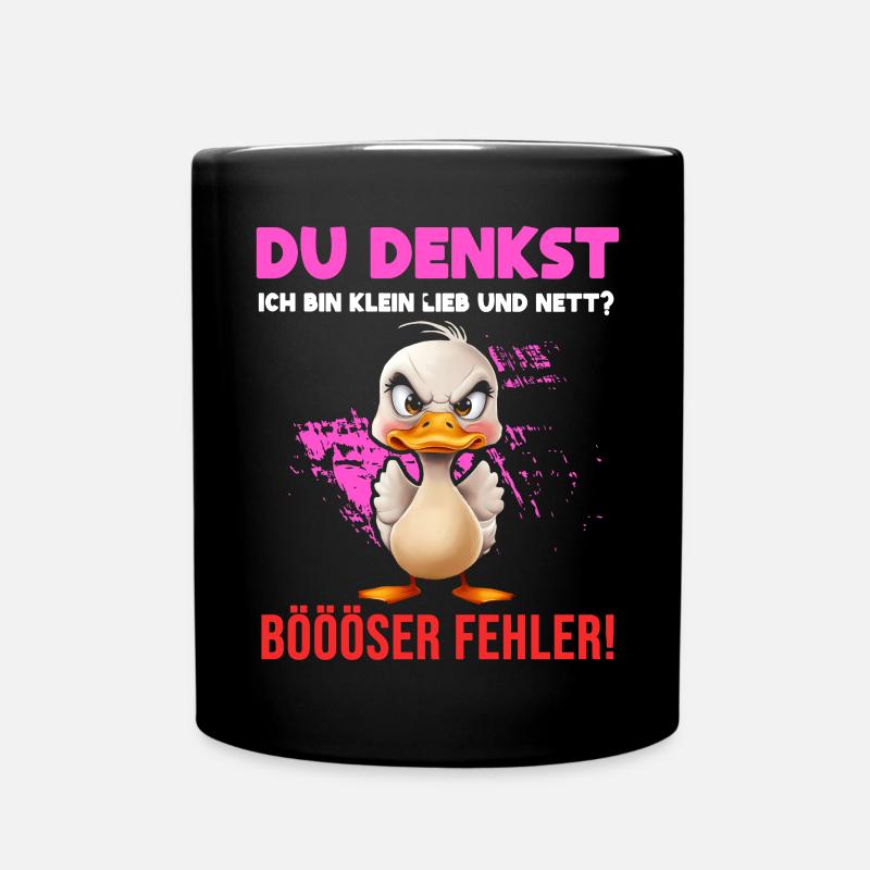 Ente Tshirt Kinder Frauen Witzig Klein Sarkasmus - Tasse einfarbig - Schwarz