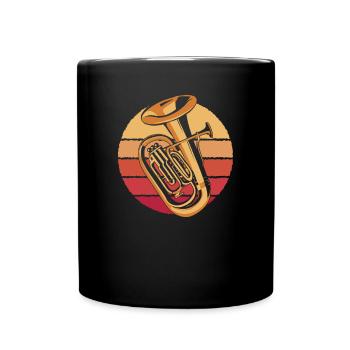 Retro Euphonist Euphonist Instrumentalist Spieler - Tasse einfarbig - Schwarz - Vorne