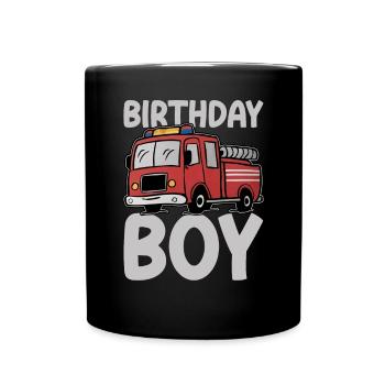 Anniversaire Garçon Pompier Anniversaire Garçon - Mug uni - noir - Devant
