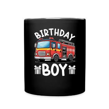 Anniversaire Garçon Pompier Anniversaire Garçon - Mug uni - noir - Devant