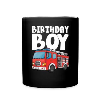Anniversaire Garçon Pompier Anniversaire Garçon - Mug uni - noir - Devant