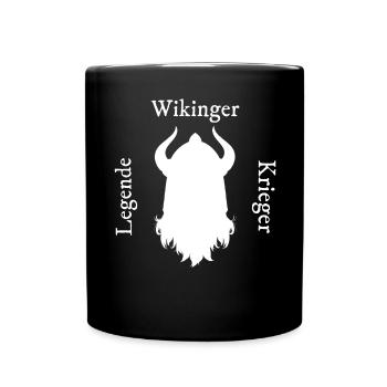 Wikinger Kriegergeist - Tasse einfarbig - Schwarz - Vorne
