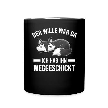 Fox Tshirt Funny Funny Humor Sarcasm Irony - Full Colour Mug - black - Front