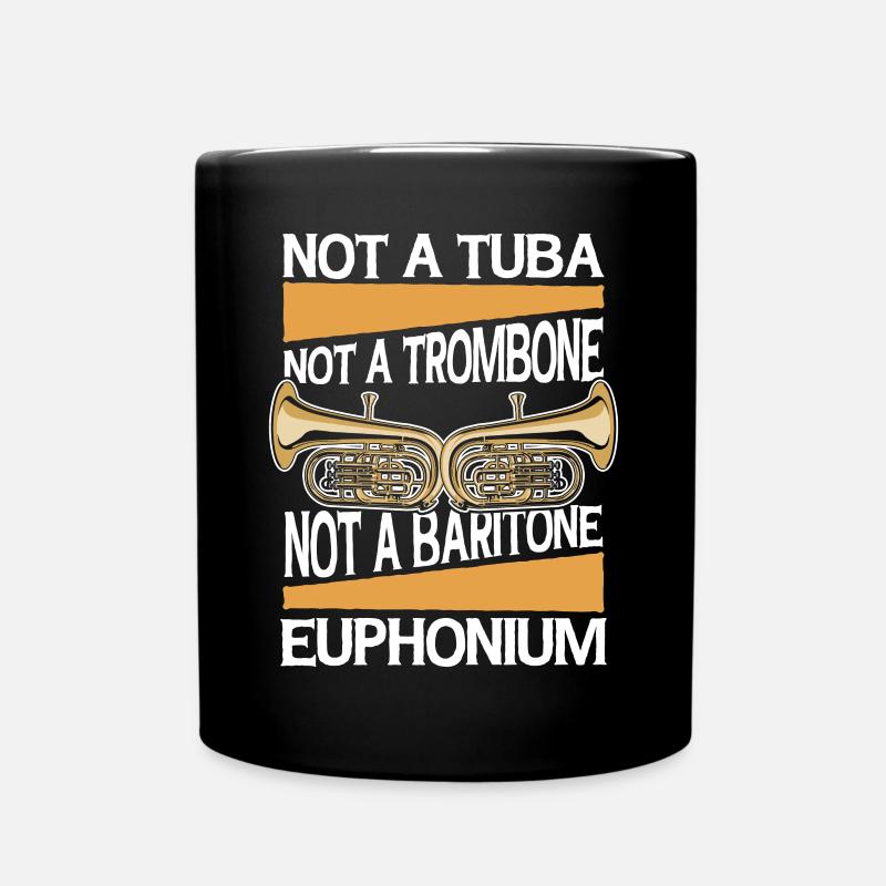 Kein Tuba-Posaunen-Bariton-Instrument-Euphonist - Tasse einfarbig - Schwarz