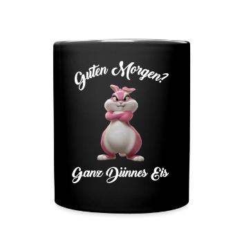 Hase Tshirt Lustig Witzig Humor Sarkasmus Büro - Tasse einfarbig - Schwarz - Vorne