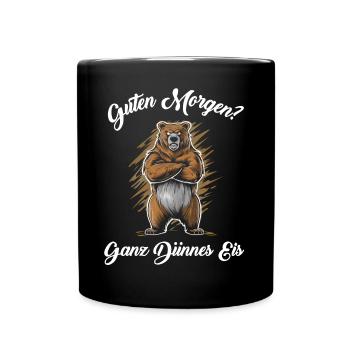 Ours Tshirt Drôle Drôle Humour Sarcasme Bureau - Mug uni - noir - Devant