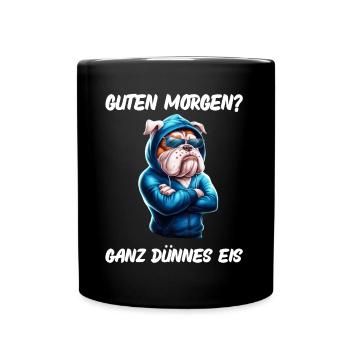 Chien Tshirt Drôle Drôle Humour Sarcasme Bureau - Mug uni - noir - Devant