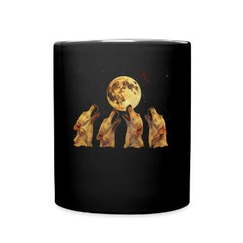 Chesapeake Bay Retriever Hund Heulender Mond - Tasse einfarbig - Schwarz - Vorne