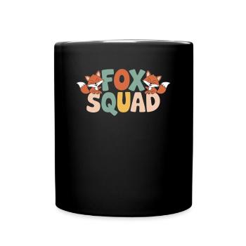 Fuchs Gruppen Design Fuchs Squad - Tasse einfarbig - Schwarz - Vorne