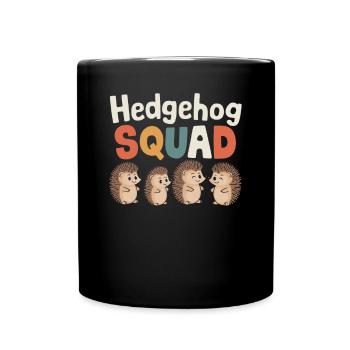 Igel Gruppen Design Igel Squad - Tasse einfarbig - Schwarz - Vorne