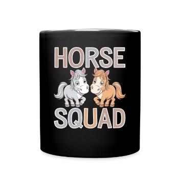 Horse Groups Design Horse Squad - Full Colour Mug - black - Front