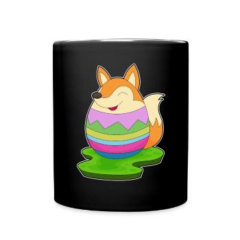 Fox Easter Easter Egg - Full Colour Mug - black - Front