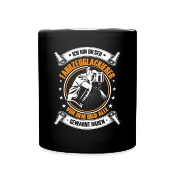 Vehicle painter I am this painter - Full Colour Mug - black - Front