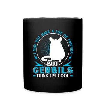 Une gerbille pense que je suis cool Gerbille rongeur - Mug uni - noir - Devant