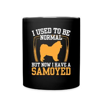 Samojede war mal normal Samojedenspitz Samojede - Tasse einfarbig - Schwarz - Vorne