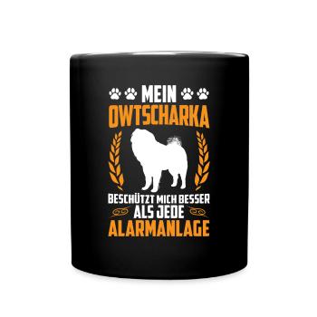Ovcharka better than alarm Caucasian Ovcharka - Full Colour Mug - black - Front