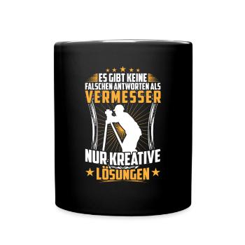 Géomètre mauvaise réponse Landverladung - Mug uni - noir - Devant