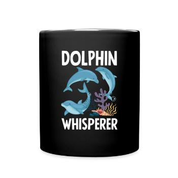 Dolphin Whisperer Lover Dolphins - Full Colour Mug - black - Front