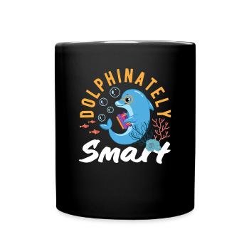 Dolphinately Smart Taucherfreund - Tasse einfarbig - Schwarz - Vorne