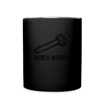chainsaw logger lumberjack arborist - Tasse einfarbig - Schwarz - Vorne