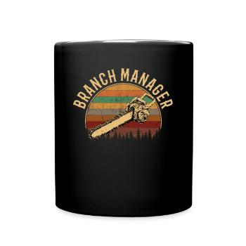 chainsaw logger lumberjack arborist - Tasse einfarbig - Schwarz - Vorne