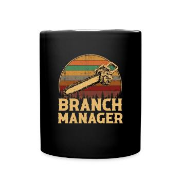 chainsaw logger lumberjack arborist - Tasse einfarbig - Schwarz - Vorne