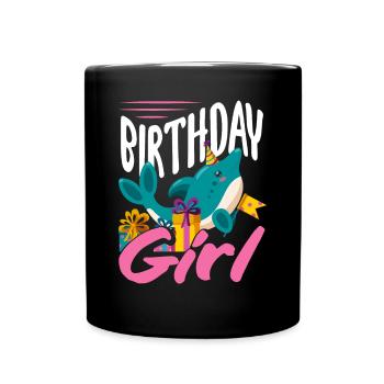Dauphin Anniversaire Fille - Mug uni - noir - Devant