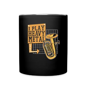 Je joue du heavy metal Euphoniste Euphoniste Joueur - Mug uni - noir - Devant