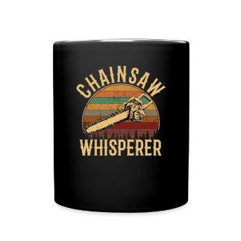 chainsaw logger lumberjack arborist - Tasse einfarbig - Schwarz - Vorne