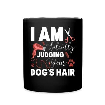 Chien Chiot Soins pour animaux de compagnie Salon d’emploi - Mug uni - noir - Devant