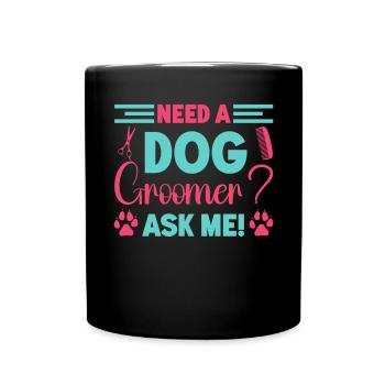 Chien Chiot Soins pour animaux de compagnie Salon d’emploi - Mug uni - noir - Devant