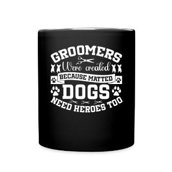 Chien Chiot Soins pour animaux de compagnie Salon d’emploi - Mug uni - noir - Devant