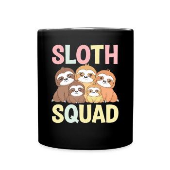 Sloth Groups Design Sloth Squad - Full Colour Mug - black - Front