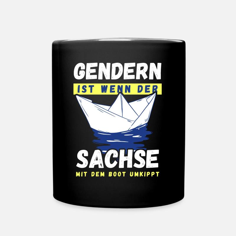 Gendern Tshirt Herren Damen Lustig Witzig Spruch - Tasse einfarbig - Schwarz