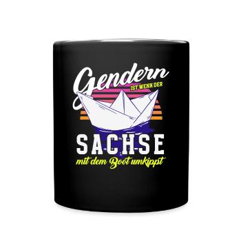 Gendern Tshirt Men Women Funny Funny Saying - Full Colour Mug - black - Front