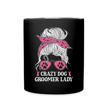 Chien Chiot Soins pour animaux de compagnie Salon d’emploi - Mug uni - noir - Devant