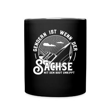 Gendern Tshirt Herren Damen Lustig Witzig Spruch - Tasse einfarbig - Schwarz - Vorne