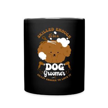 Chien Chiot Soins pour animaux de compagnie Salon d’emploi - Mug uni - noir - Devant