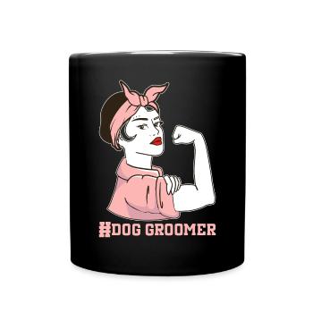 Chien Chiot Soins pour animaux de compagnie Salon d’emploi - Mug uni - noir - Devant