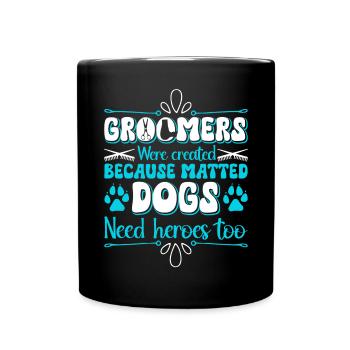 Chien Chiot Soins pour animaux de compagnie Salon d’emploi - Mug uni - noir - Devant