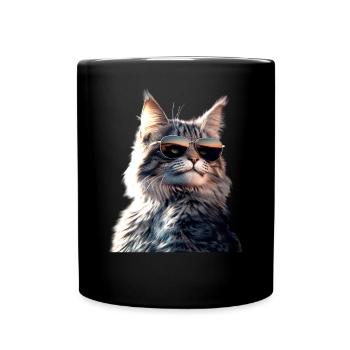 Maine Coon Cat Cat Mom Cat Maine Coon Cats - Full Colour Mug - black - Front