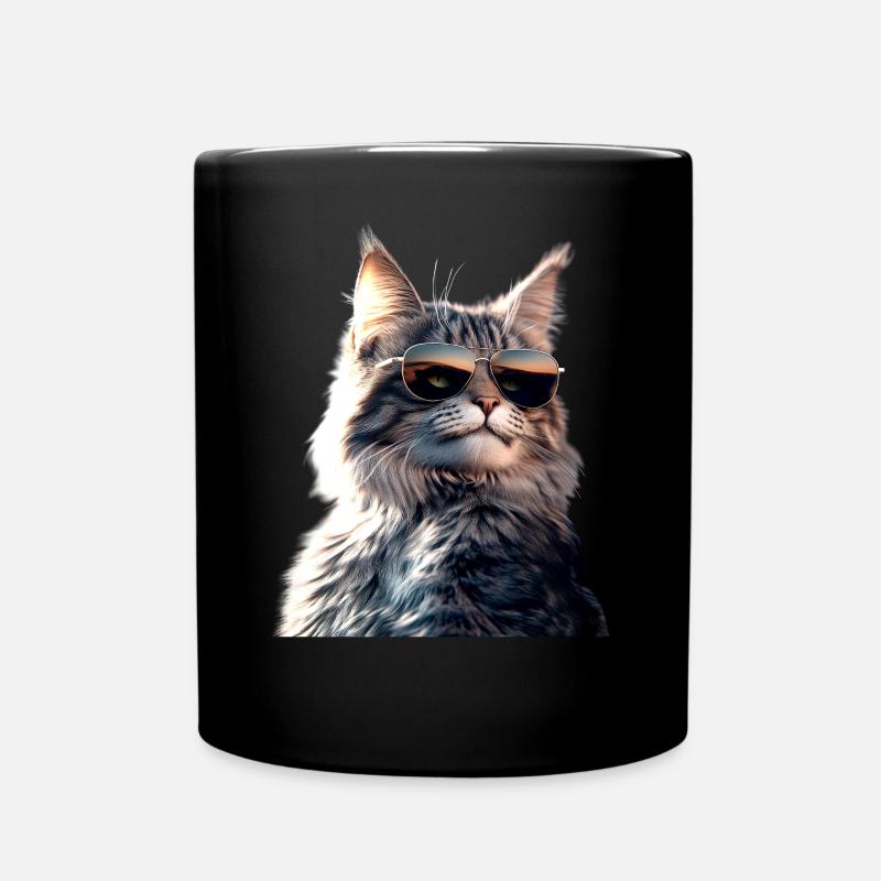 Maine Coon Chat Chat Maman Chat Maine Coon Chats - Mug uni - noir