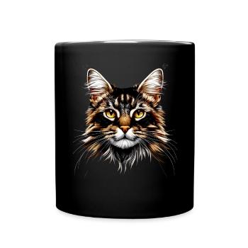 Maine Coon Cat Cat Mom Cat Maine Coon Cats - Full Colour Mug - black - Front