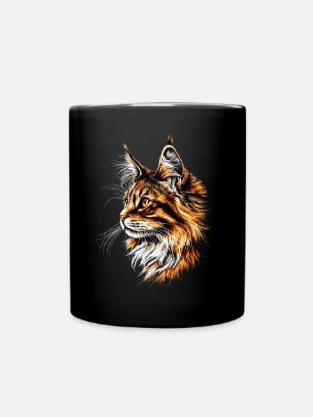 Maine Coon Chat Chat Maman Chat Maine Coon Chats - Mug uni - noir