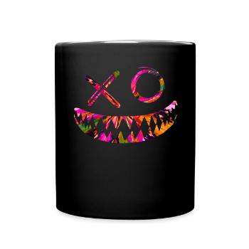 Techno Gift Rave Festival Party Music Tekk EDM - Full Colour Mug - black - Front