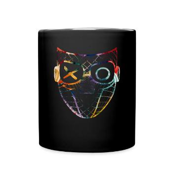 Techno Gift Rave Festival Party Music Tekk EDM - Full Colour Mug - black - Front