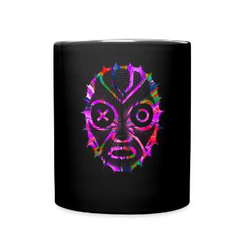 Techno Gift Rave Festival Party Music Tekk EDM - Full Colour Mug - black - Front
