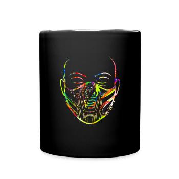 Techno Gift Rave Festival Party Music Tekk EDM - Full Colour Mug - black - Front