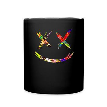 Techno Gift Rave Festival Party Music Tekk EDM - Full Colour Mug - black - Front