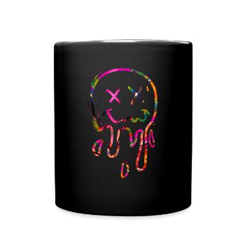 Techno Gift Rave Festival Party Music Tekk EDM - Full Colour Mug - black - Front